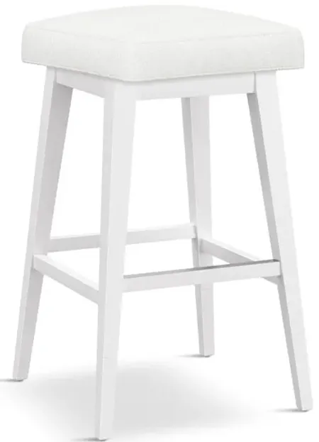 Tailormade Backless Stool With White Base - White