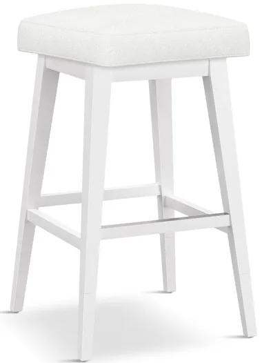 Tailormade Backless Stool With White Base - White