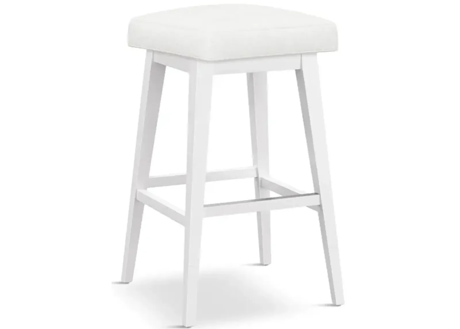 Tailormade Backless Stool With White Base - White