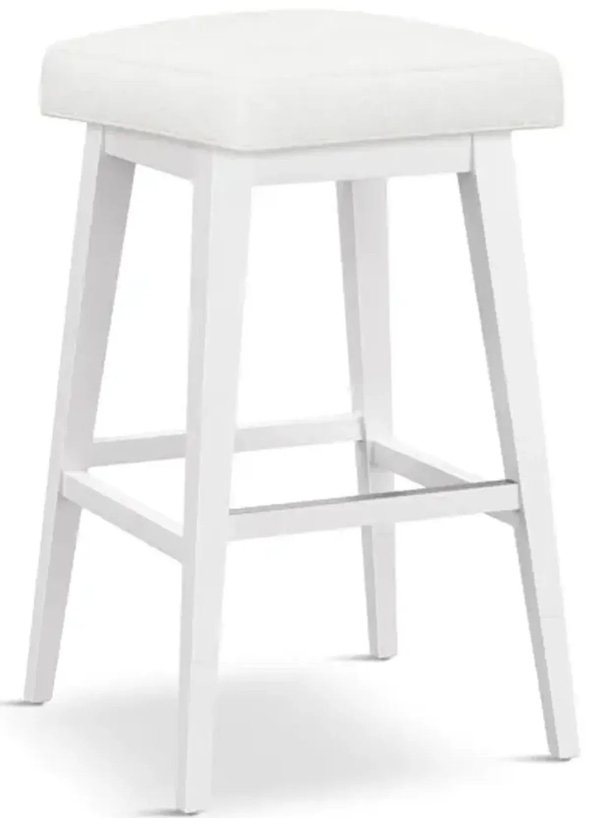 Tailormade Backless Stool With White Base - White