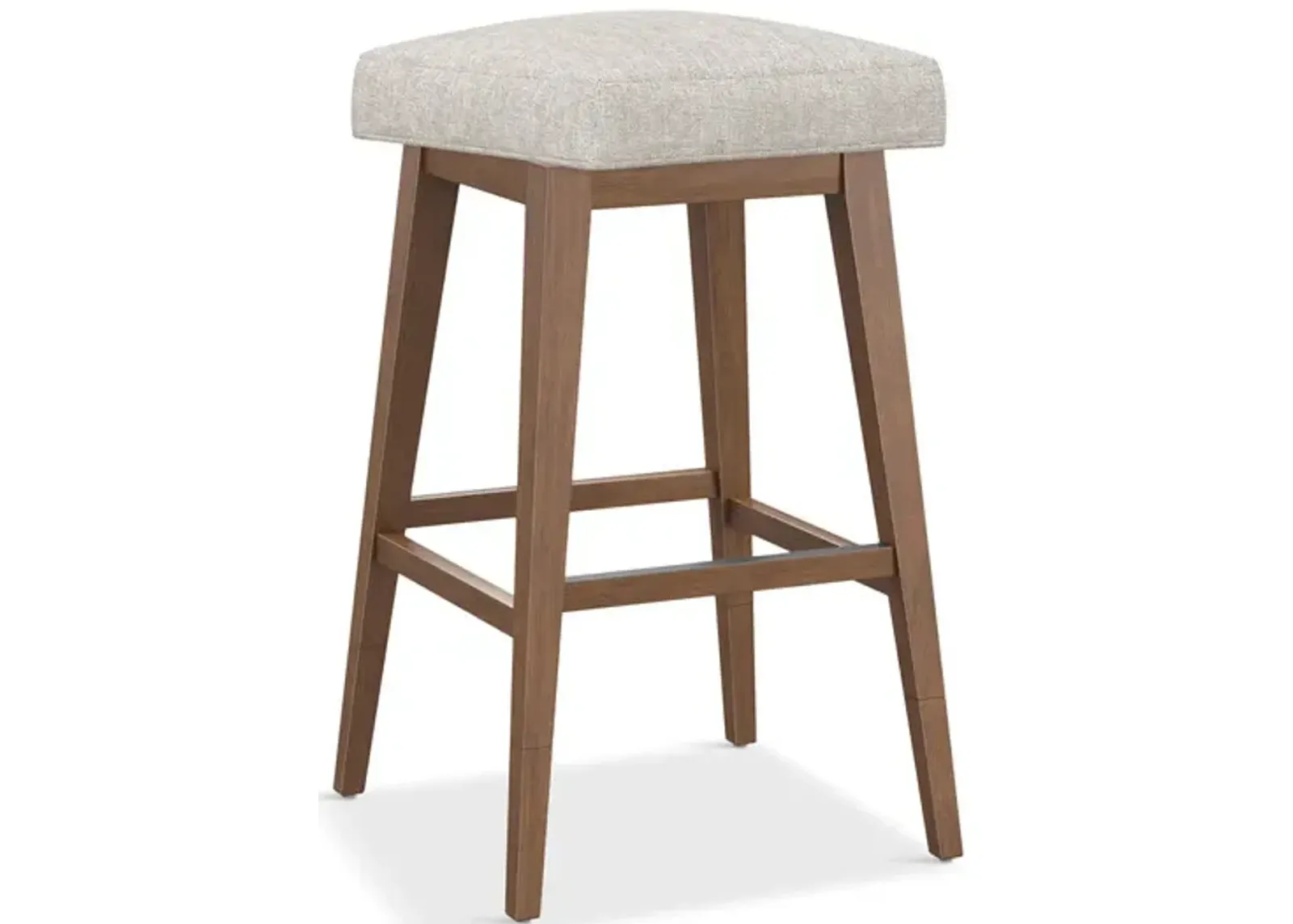 Tailormade Backless Stool With Brown Base - Brown