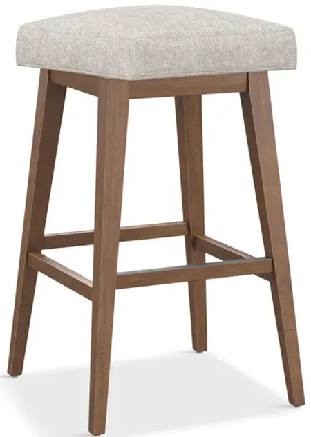 Tailormade Backless Stool With Brown Base - Brown