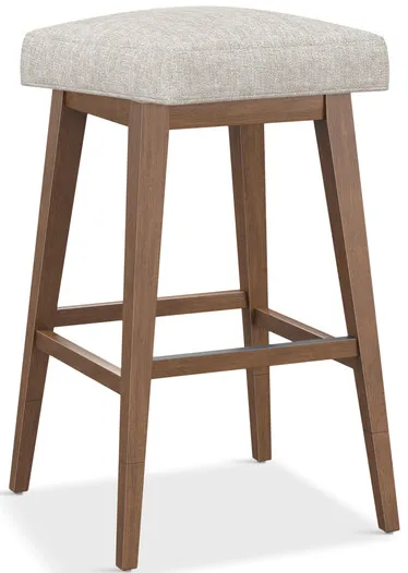 Tailormade Backless Stool With Brown Base - Brown