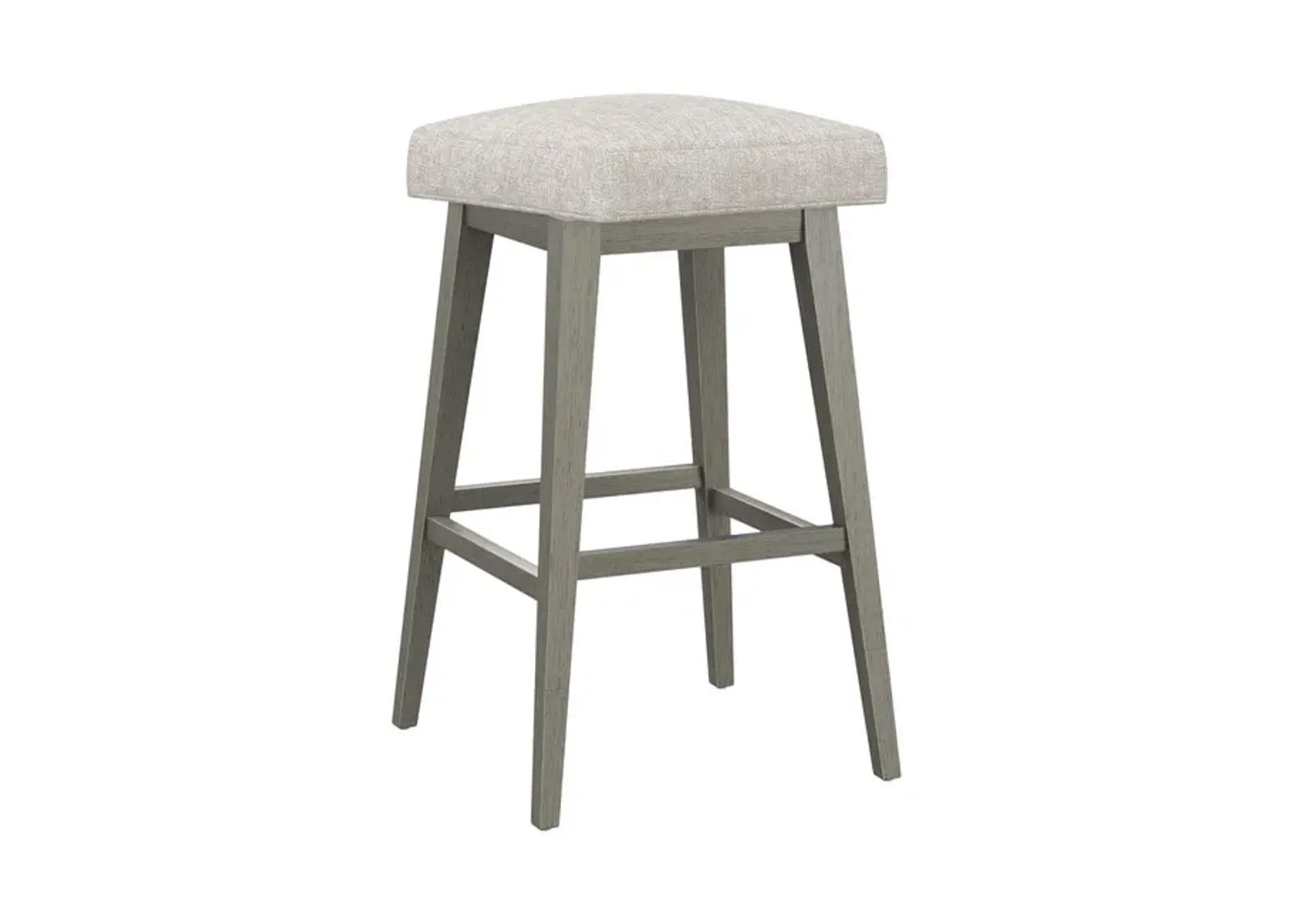 Tailormade Backless Stool With Grey Base - Brown