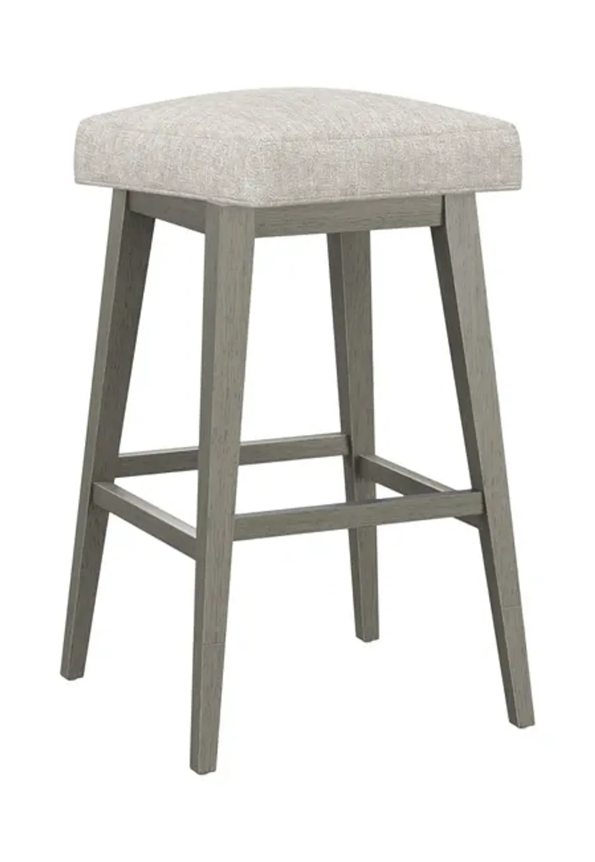 Tailormade Backless Stool With Grey Base - Brown