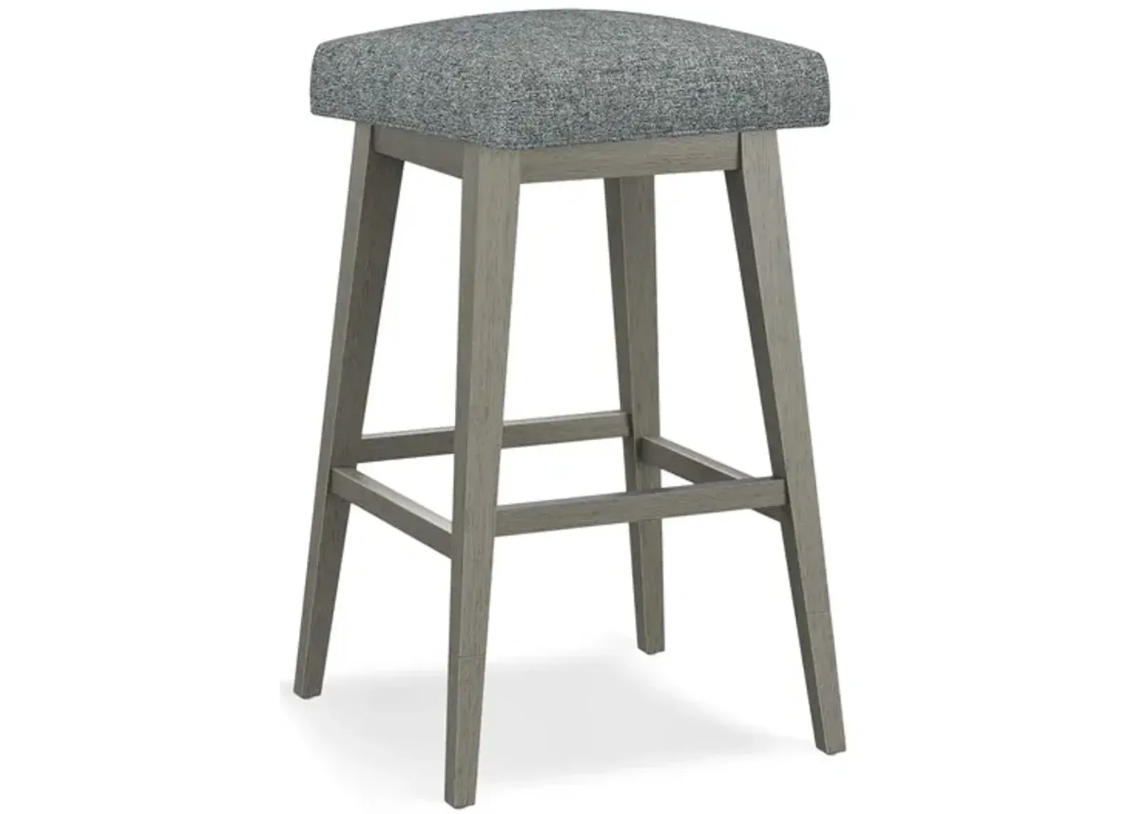 Tailormade Backless Stool With Grey Base - Grey