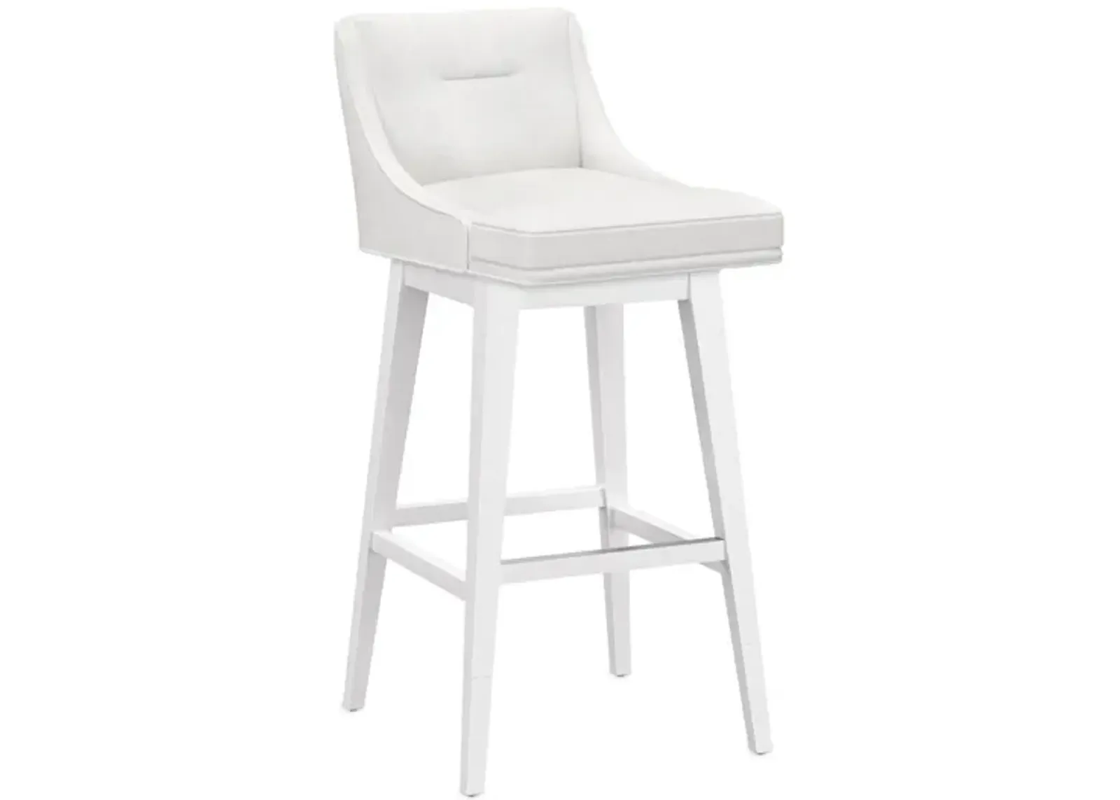 Tailormade Tapered Seat Stool With White Base - White