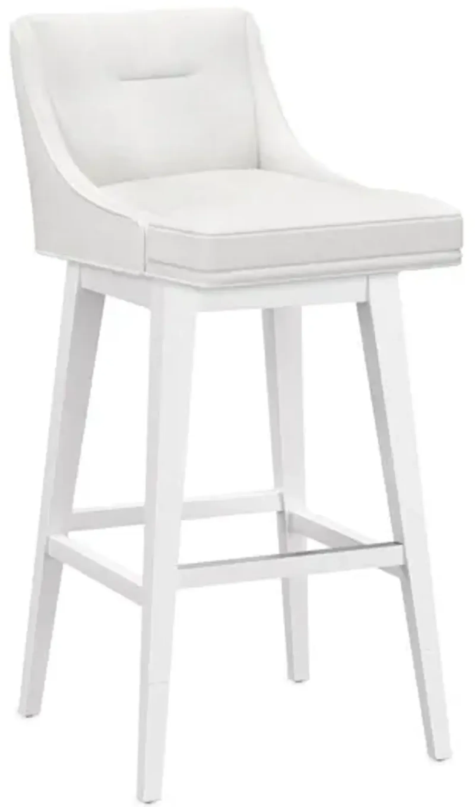 Tailormade Tapered Seat Stool With White Base - White