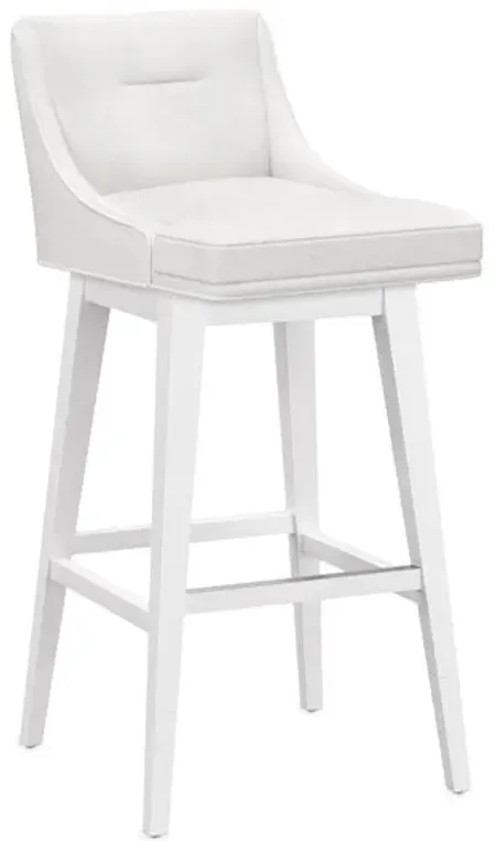 Tailormade Tapered Seat Stool With White Base - White