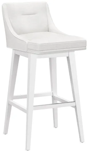 Tailormade Tapered Seat Stool With White Base - White