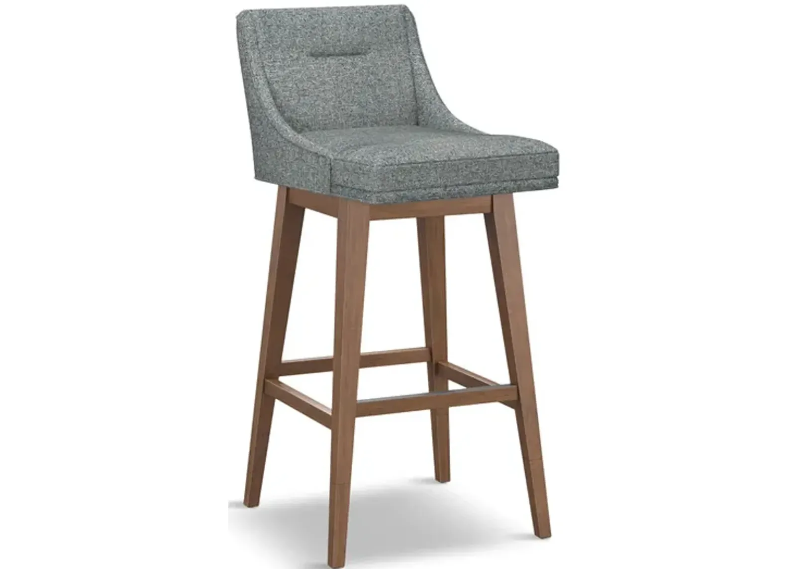 Tailormade Tapered Seat Stool With Brown Base - Grey