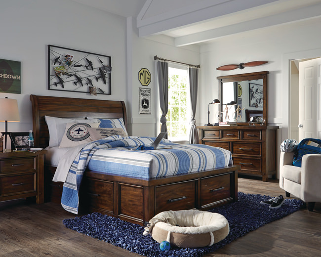 Delray Twin Storage Bedroom Suite Dark