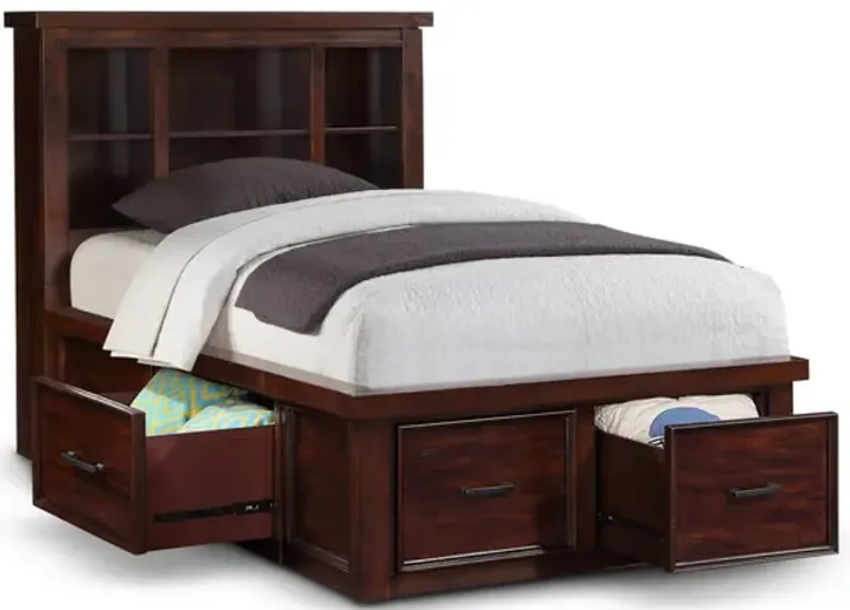 Delray Twin Bookcase Storage Bed