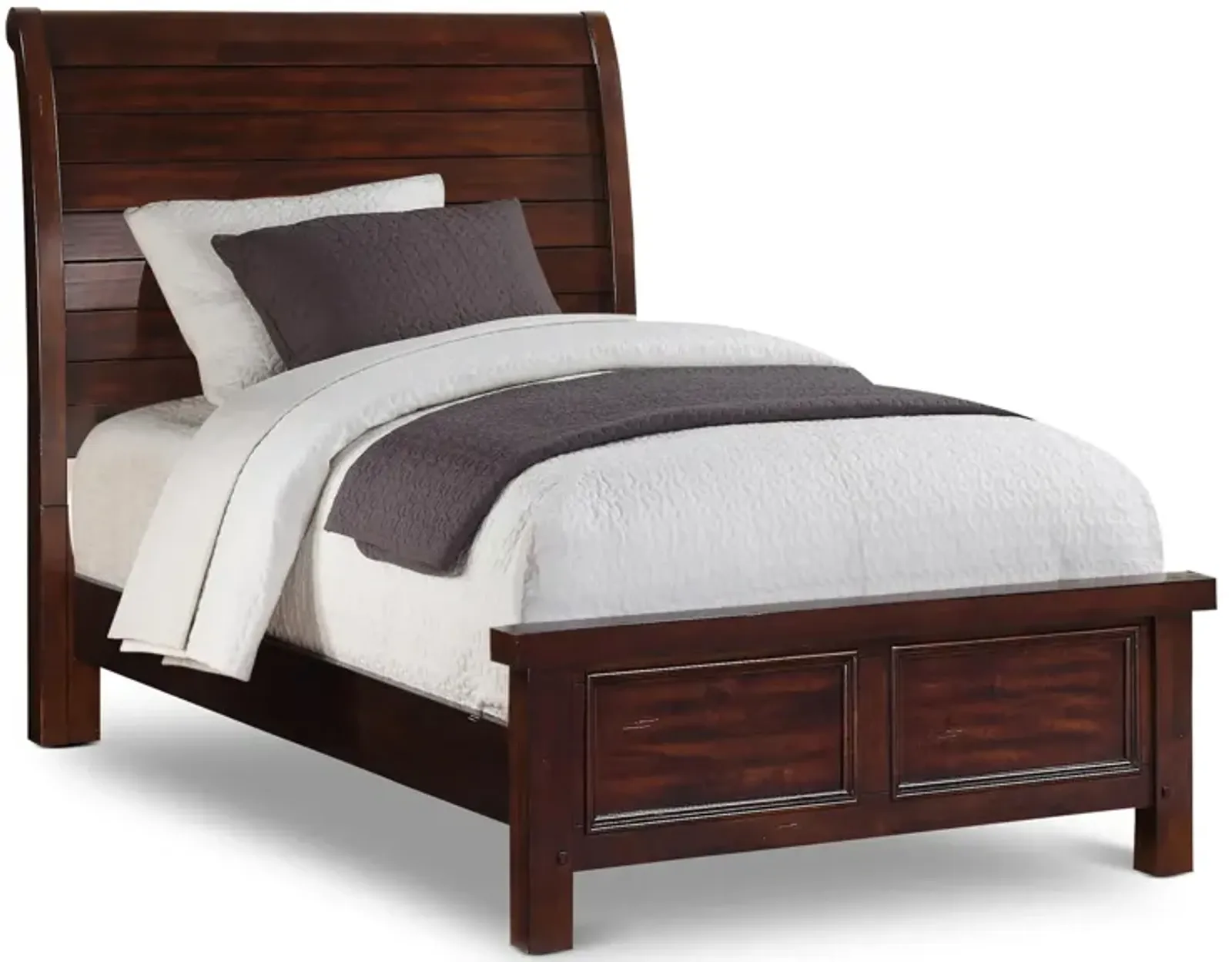 Delray Twin Sleigh Bed - Dark