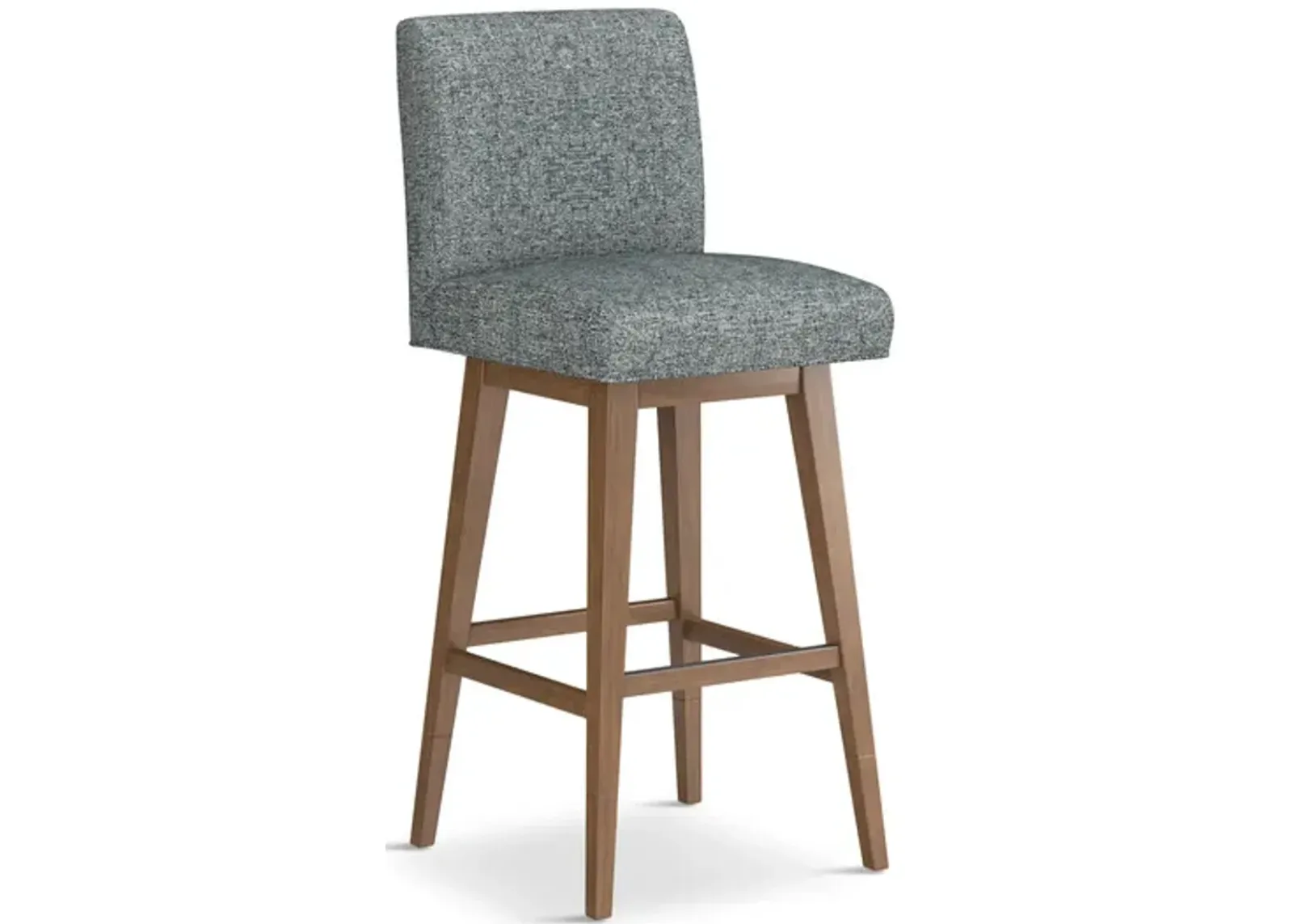 Tailormade Parsons Stool With Brown Base - Grey