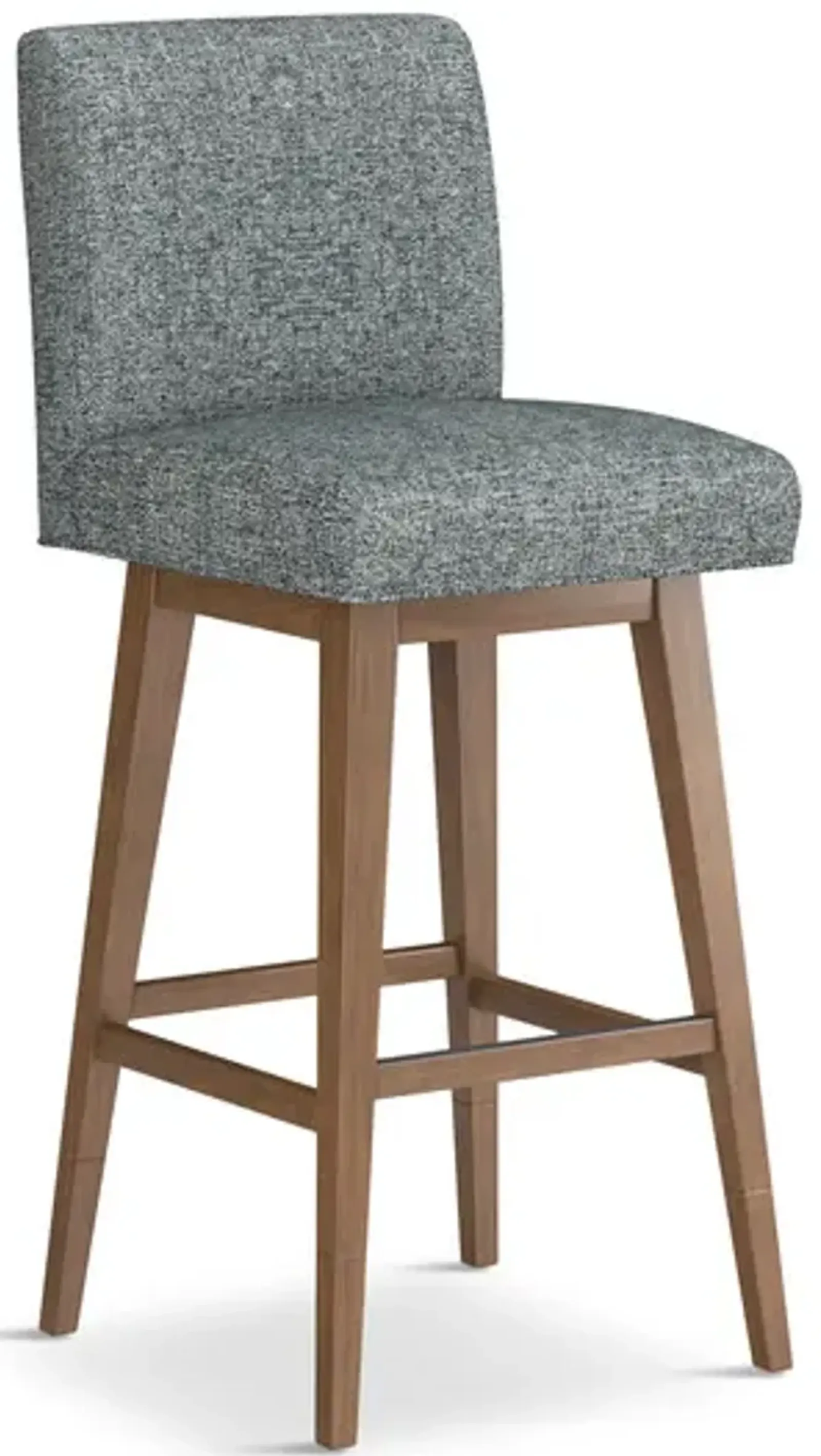 Tailormade Parsons Stool With Brown Base - Grey