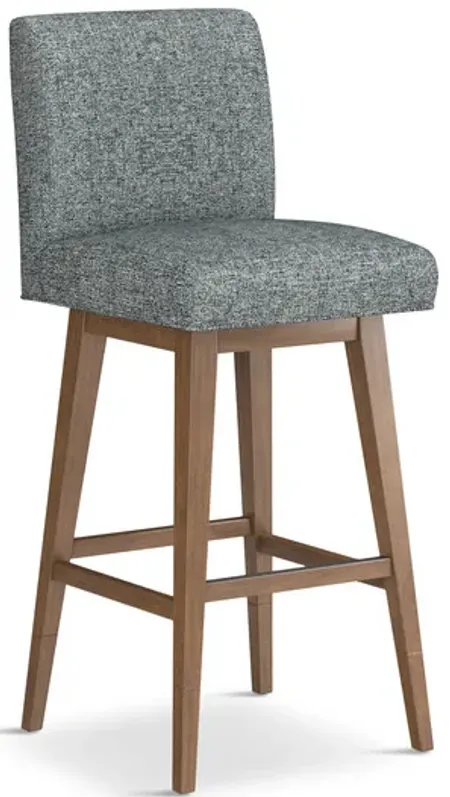 Tailormade Parsons Stool With Brown Base - Grey