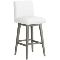 Tailormade Parsons Stool With Grey Base - White