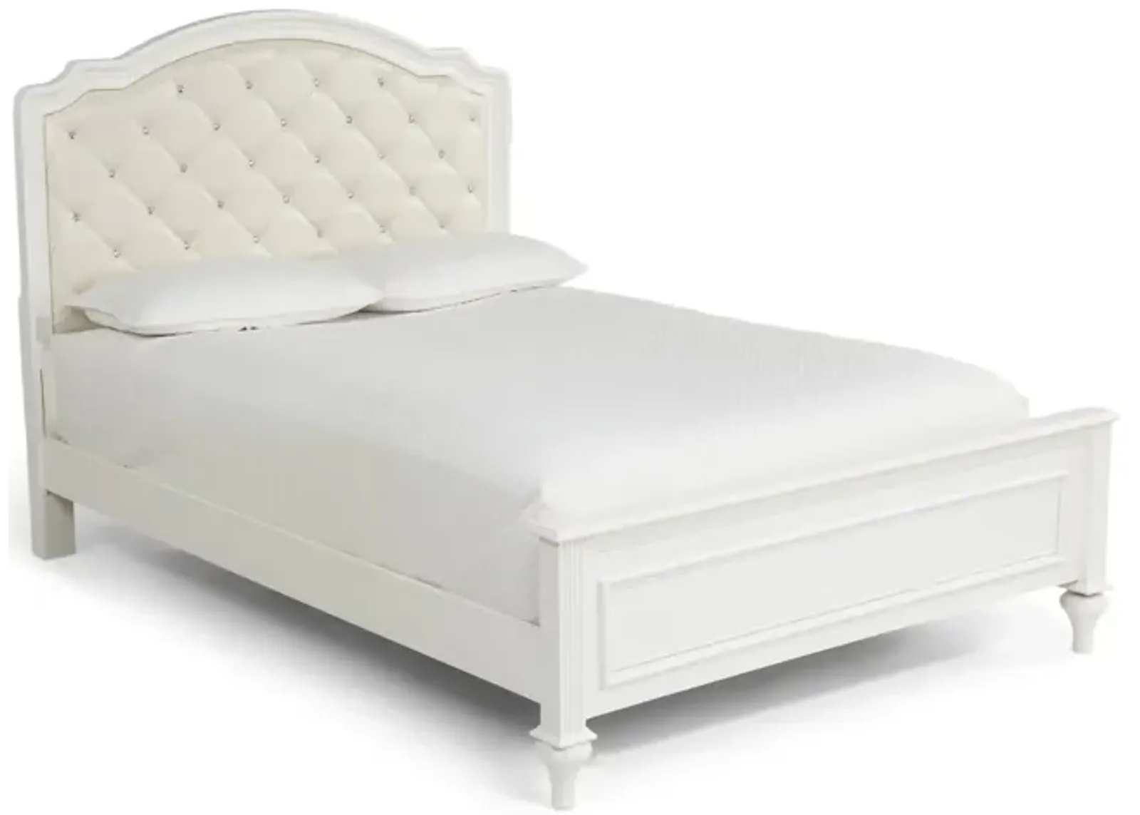 Chantilly Full Upholstered Bed - White