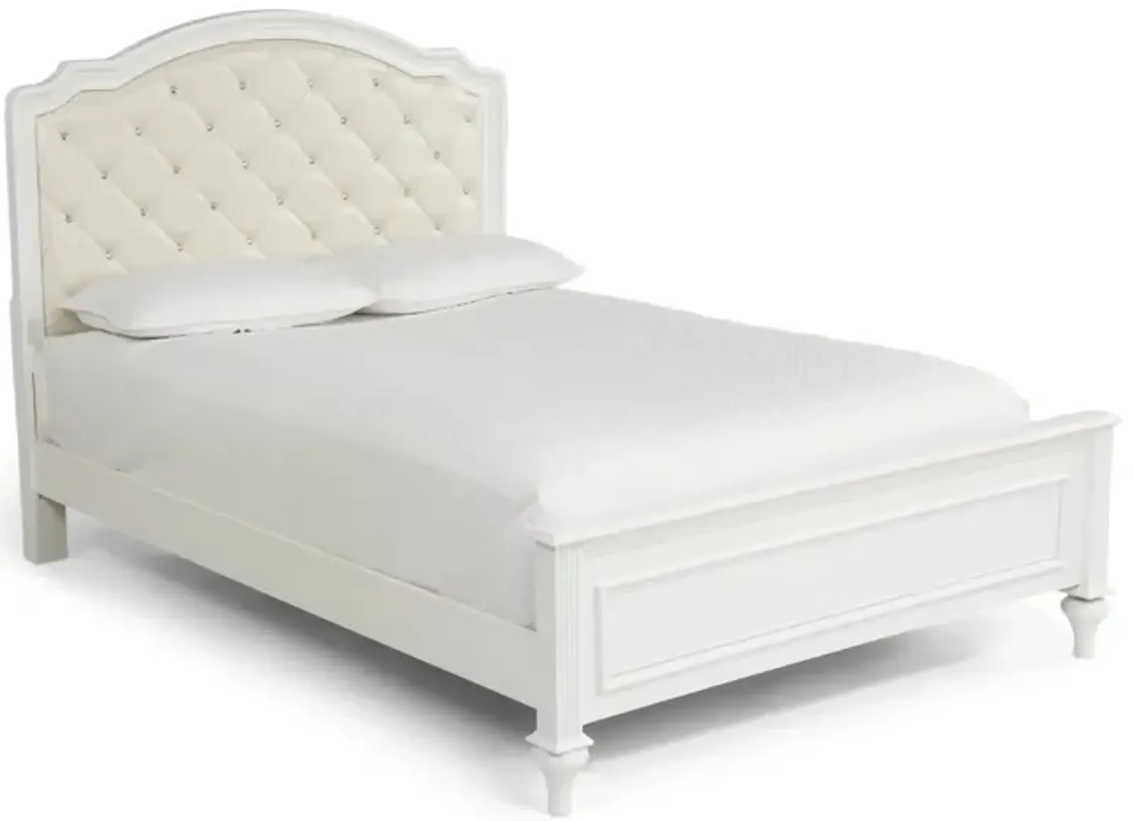 Chantilly Full Upholstered Bed - White