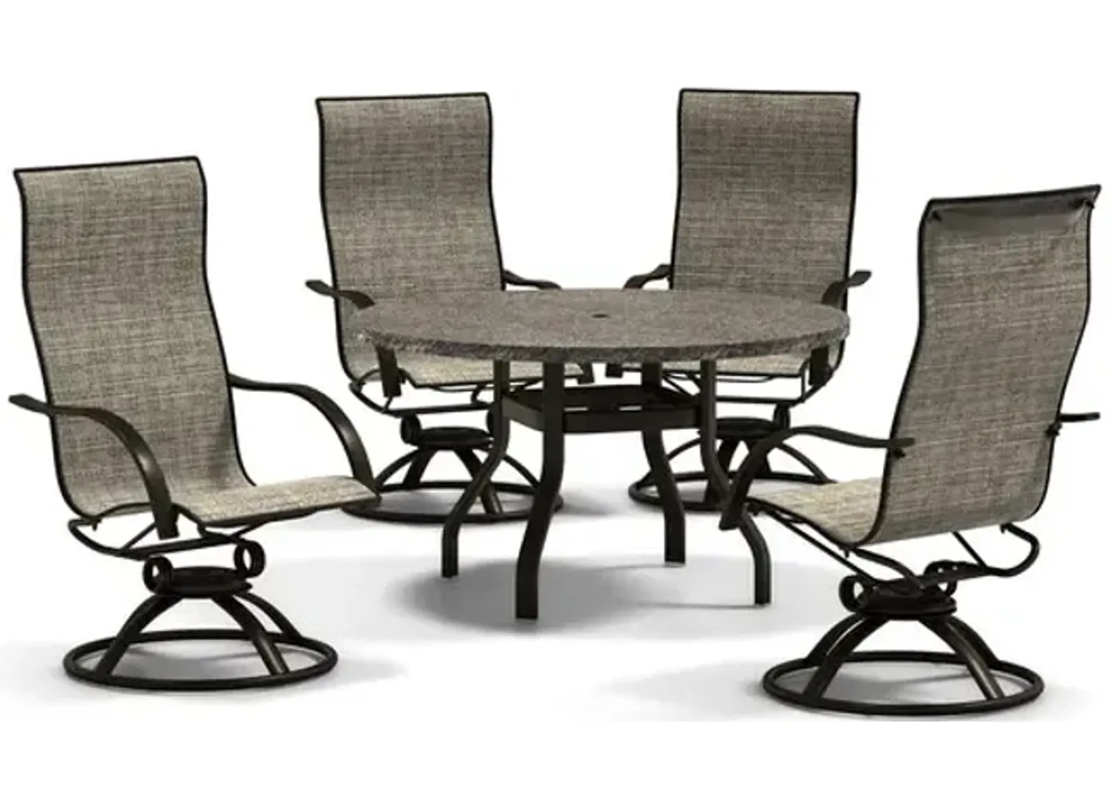 Stella 5 Piece Dining Set Shadowrock Swivel