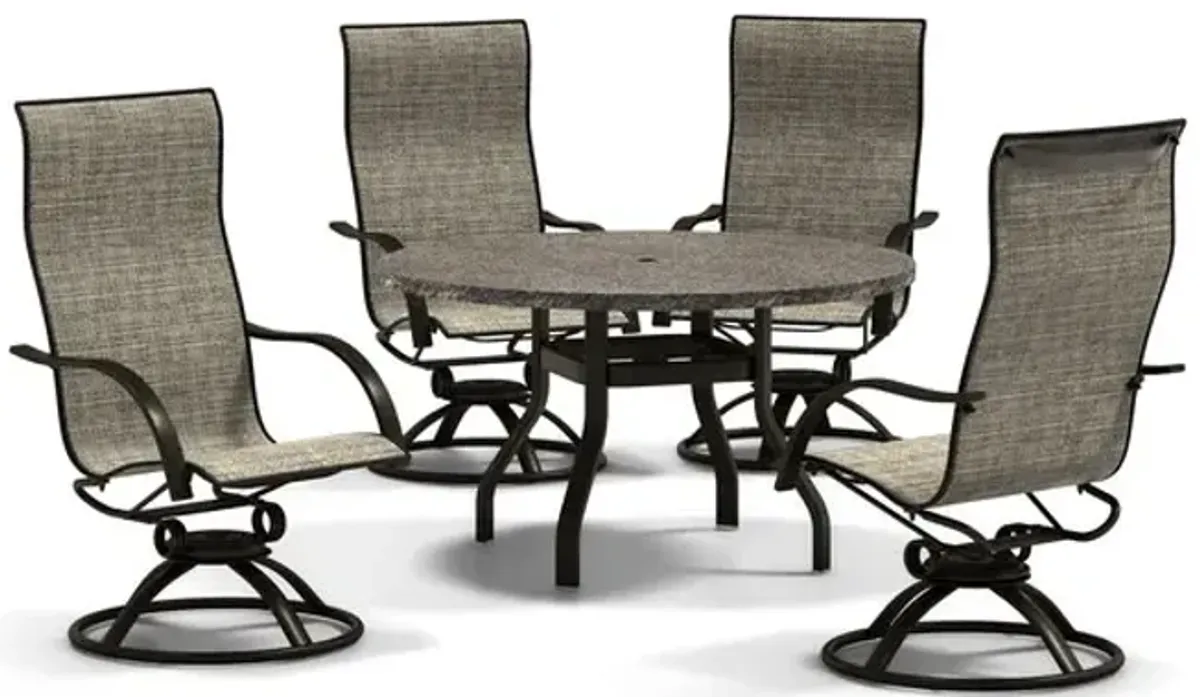 Stella 5 Piece Dining Set Shadowrock Swivel