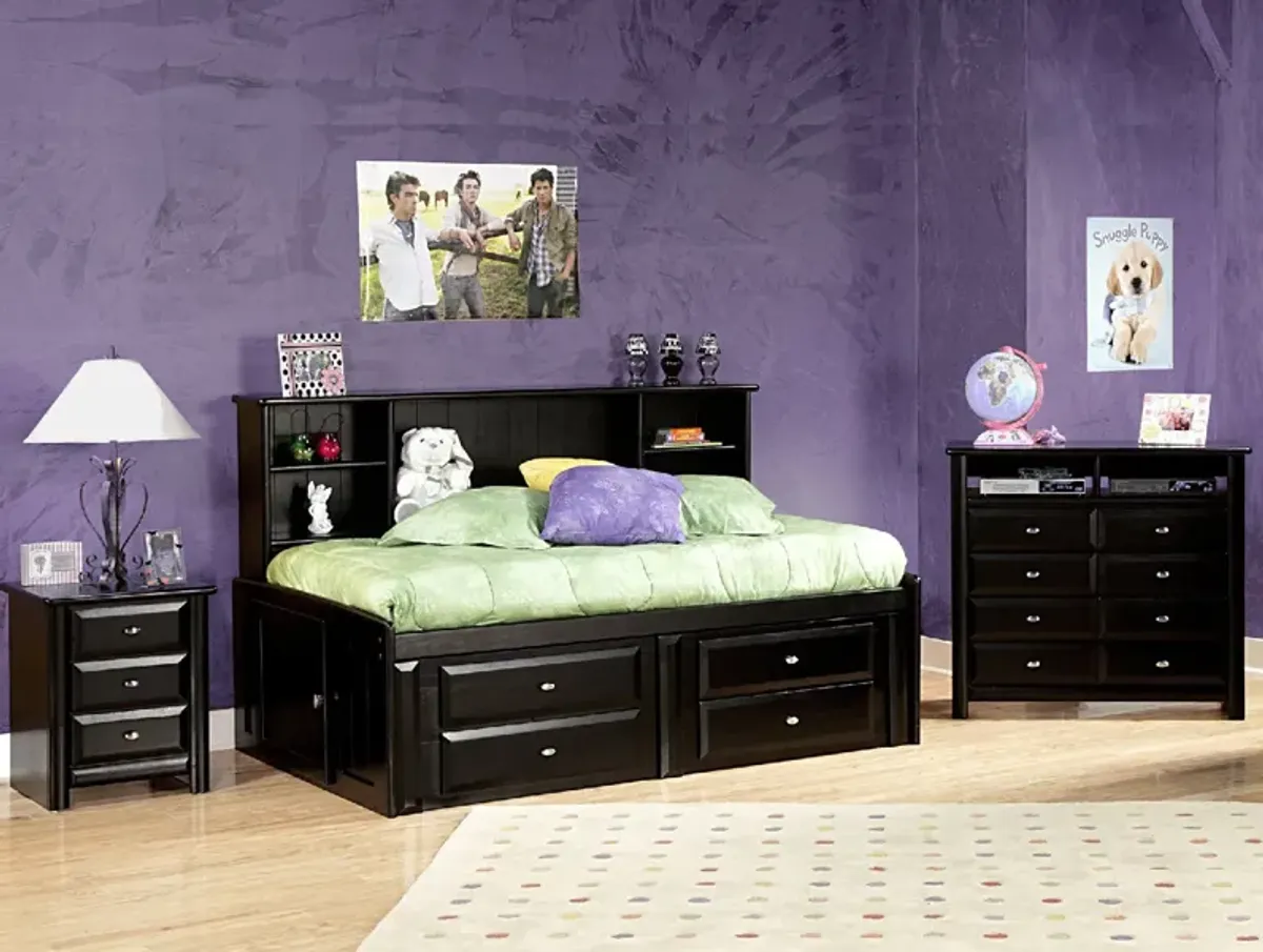 Laguna Twin Roomsaver Bed - Black Cherry