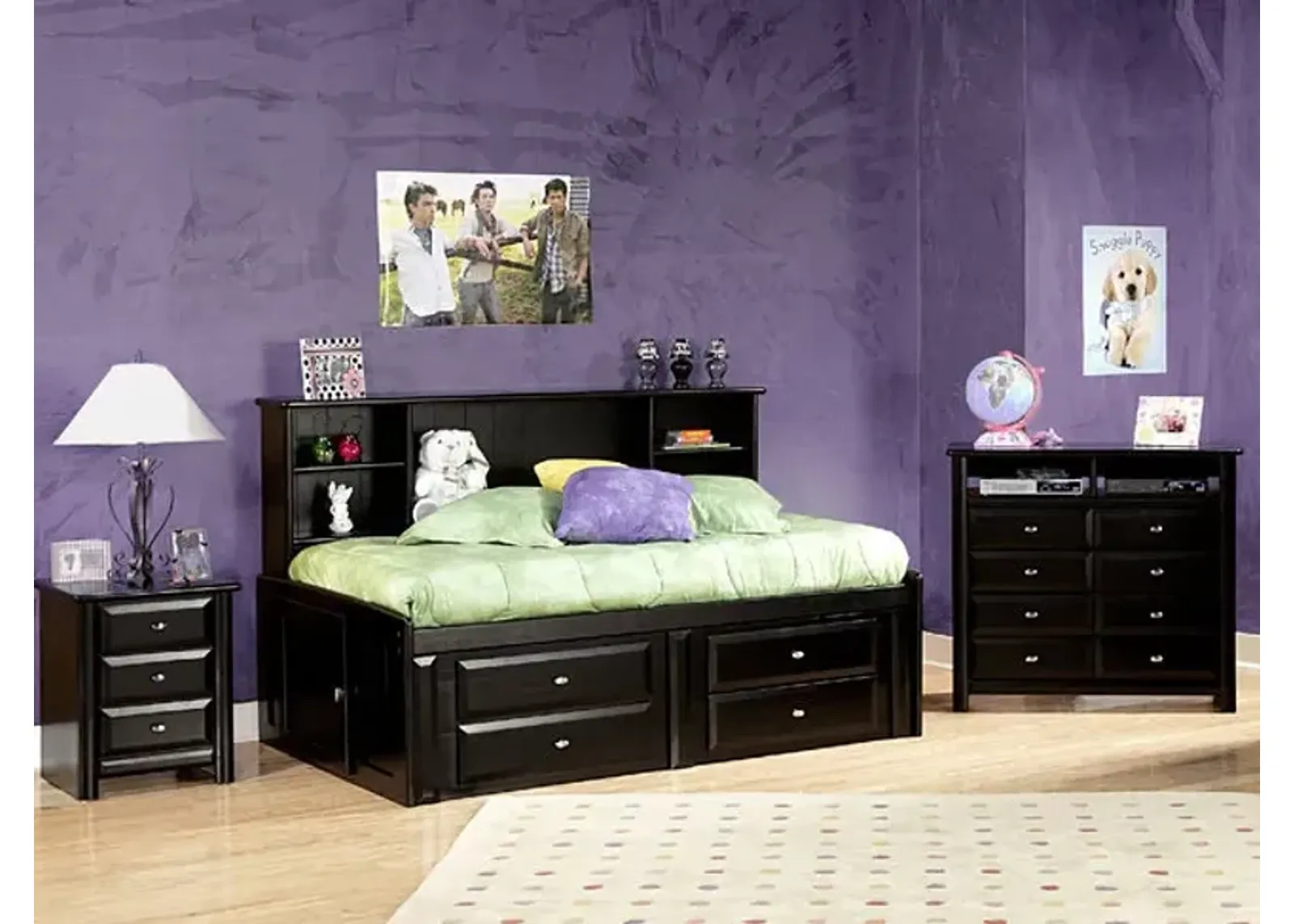 LagunaTwin Roomsaver Bedroom Suite - Black Cherry