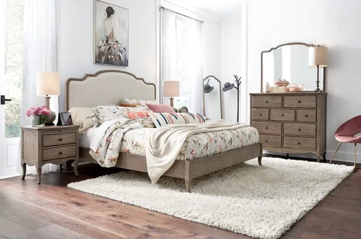 Delilah Mink Full Bedroom Suite With Chesser And 2 Drawer Nightstand