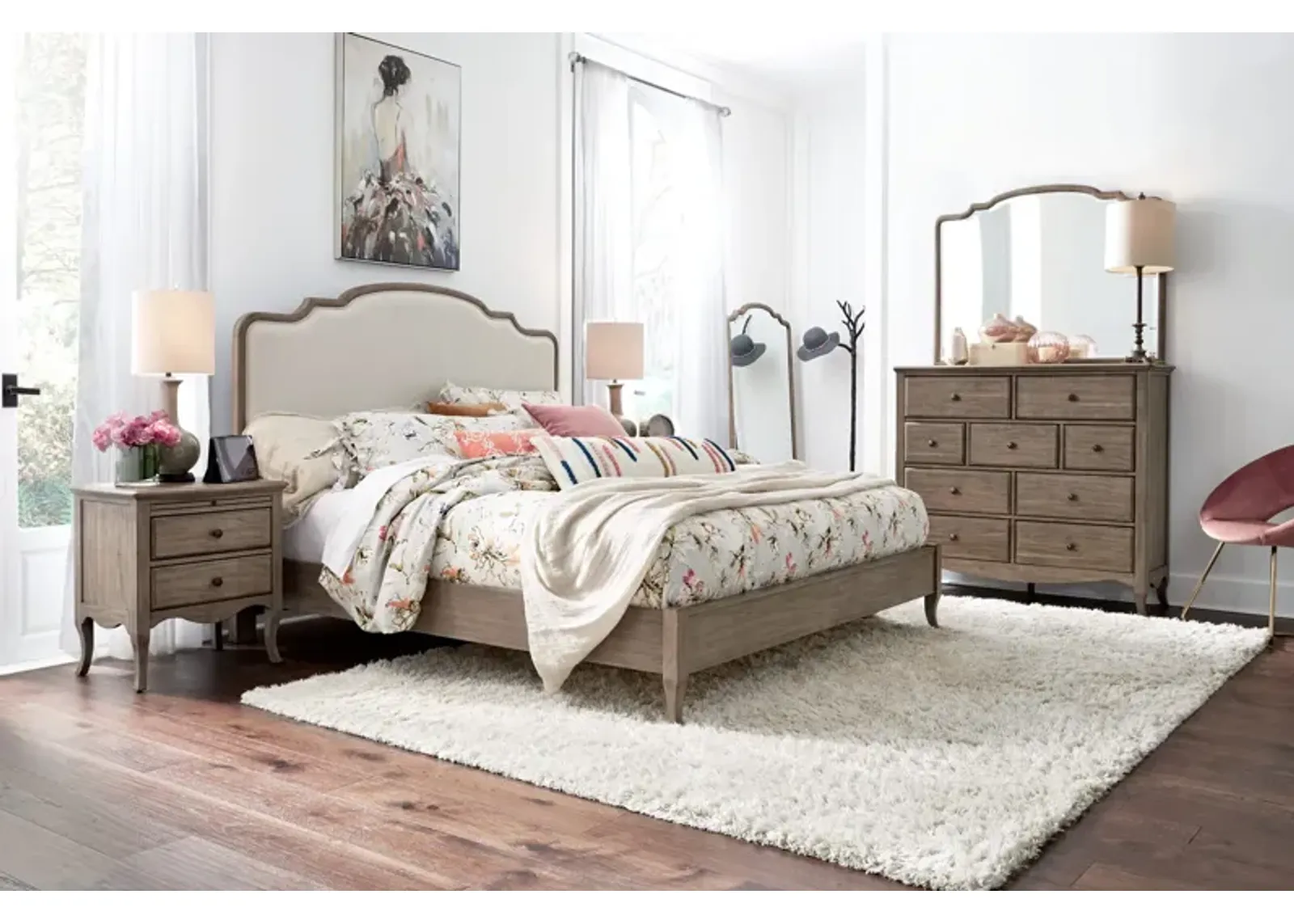 Delilah Mink King Bedroom Suite With Chesser 