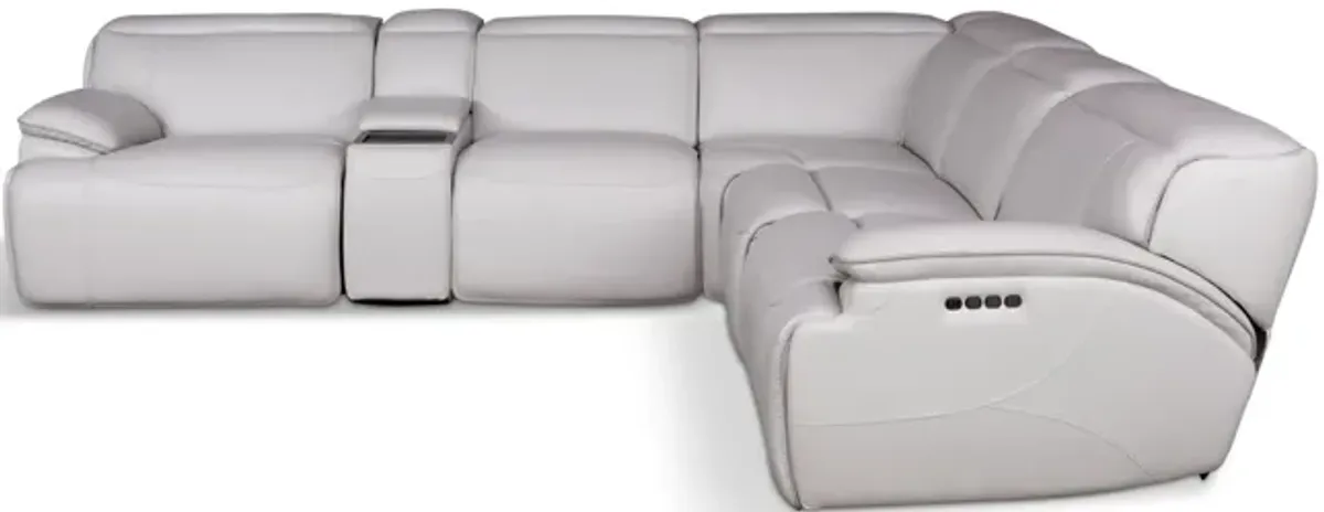 Tampa 6 Piece Leather Modular Sectional