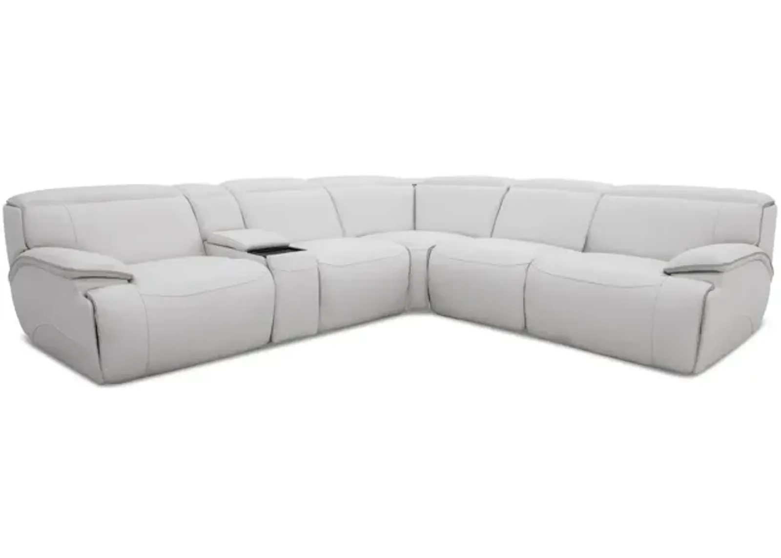 Tampa 6 Piece Leather Modular Sectional