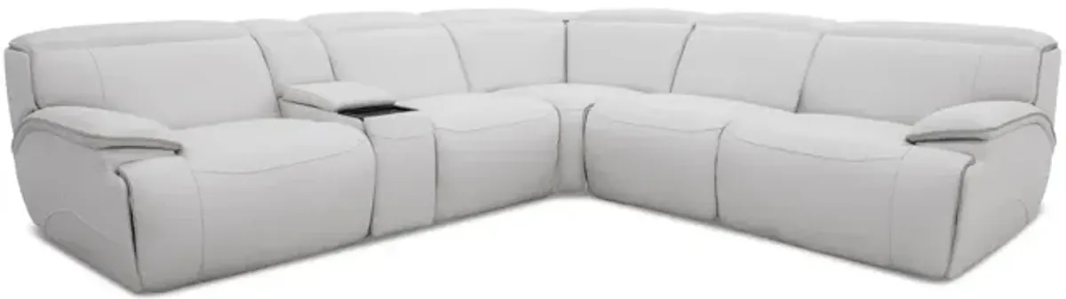 Tampa 6 Piece Leather Modular Sectional