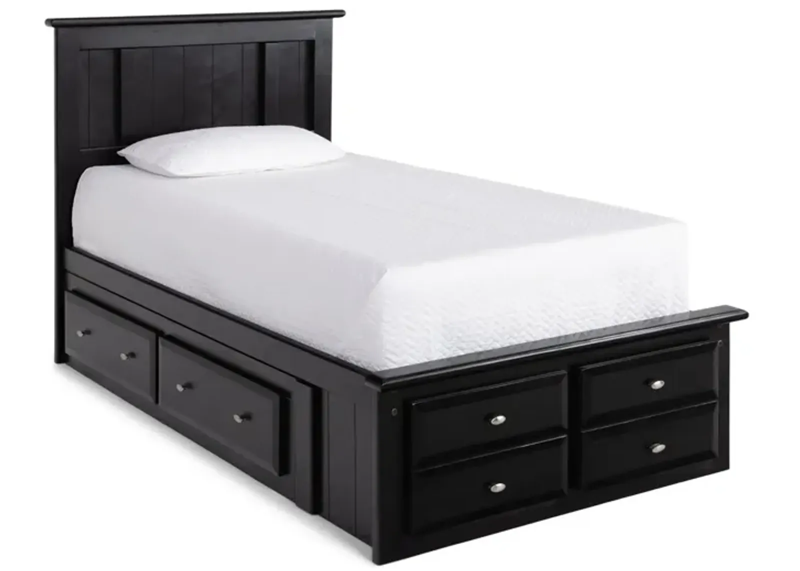 Laguna Twin Platform Storage Bed - Black Cherry