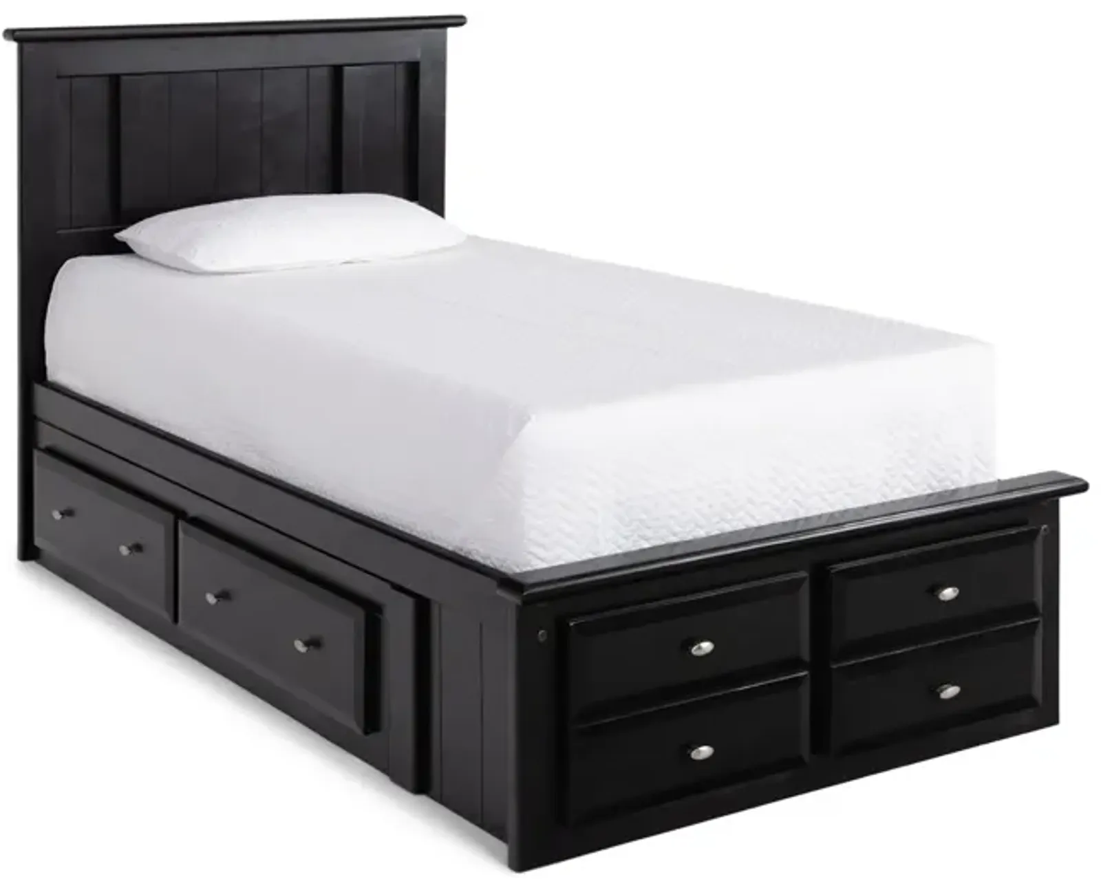 Laguna Twin Platform Storage Bed - Black Cherry