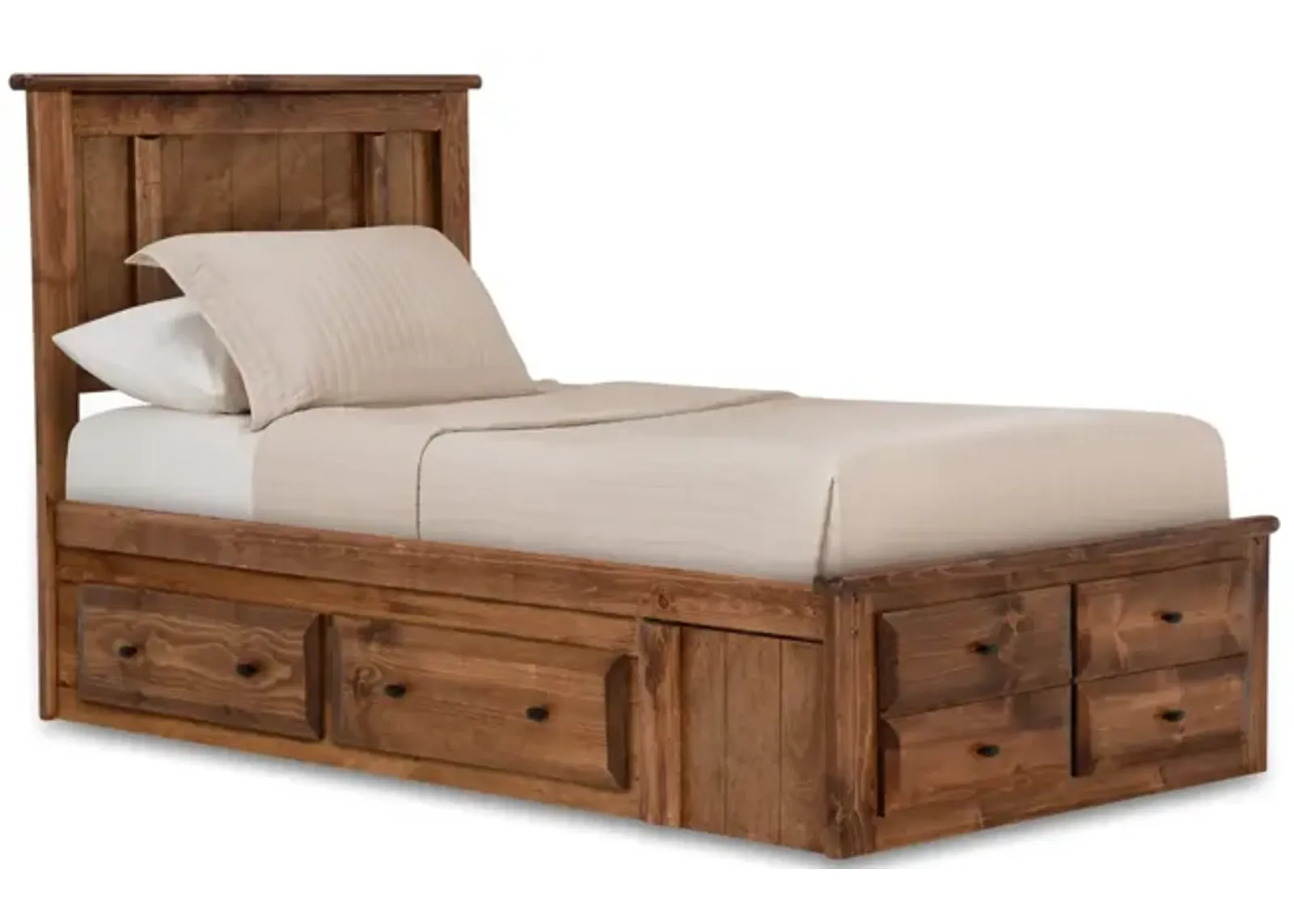 Laguna Twin Platform Storage Bed - American Chestnut