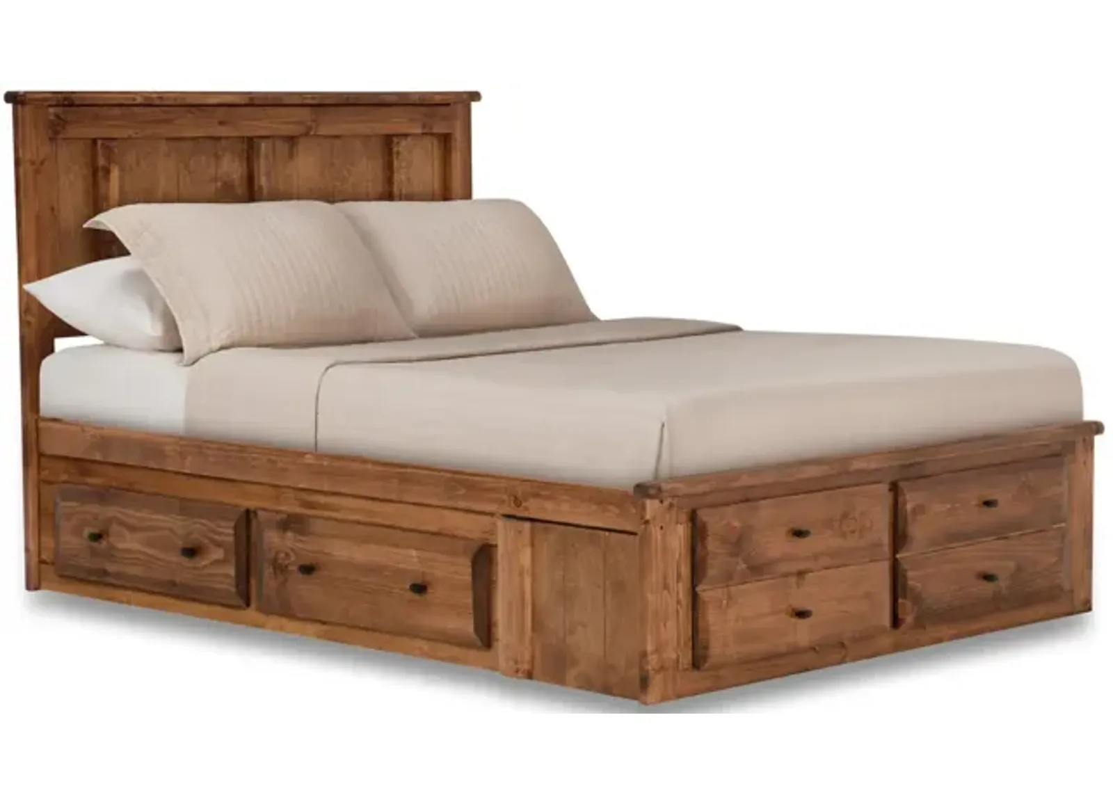 Laguna Full Platform Storage Bed - American Chestnut