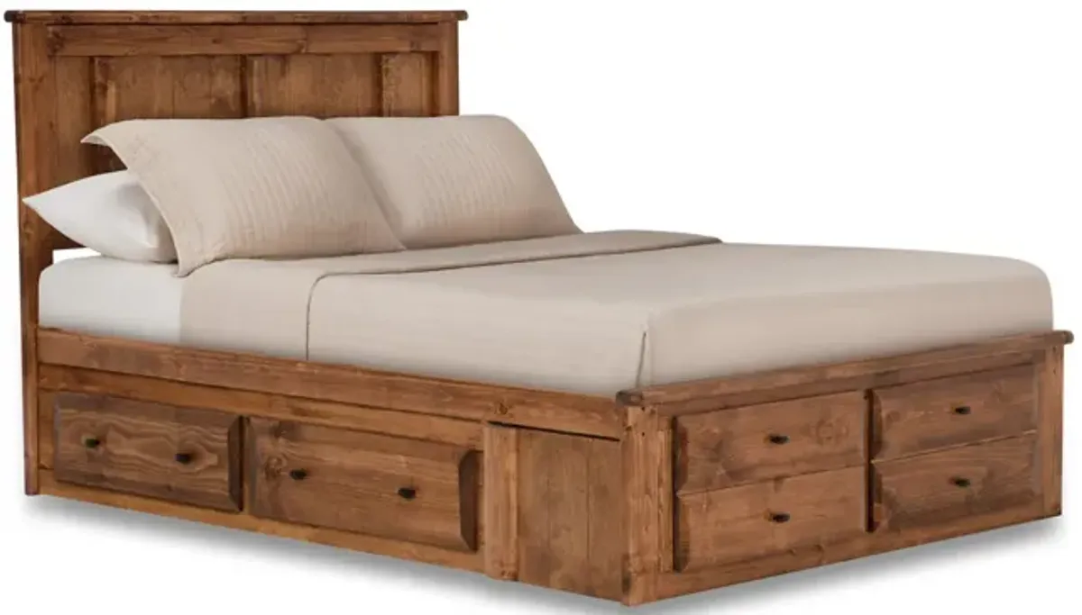 Laguna Full Platform Storage Bed - American Chestnut