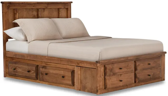 Laguna Full Platform Storage Bed - American Chestnut