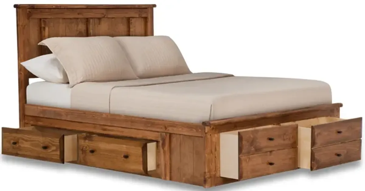 Laguna Full Platform Storage Bed - American Chestnut