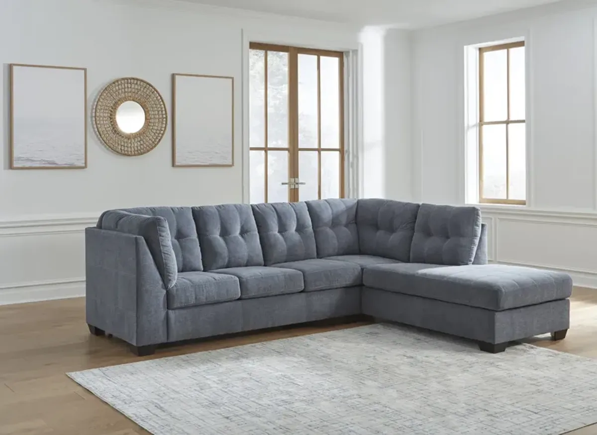 Cassidy Sectional with Right Chaise - Denim