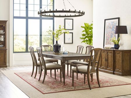 Genevive Dining Table With 4 Side Chairs And 2 Arm Chairs