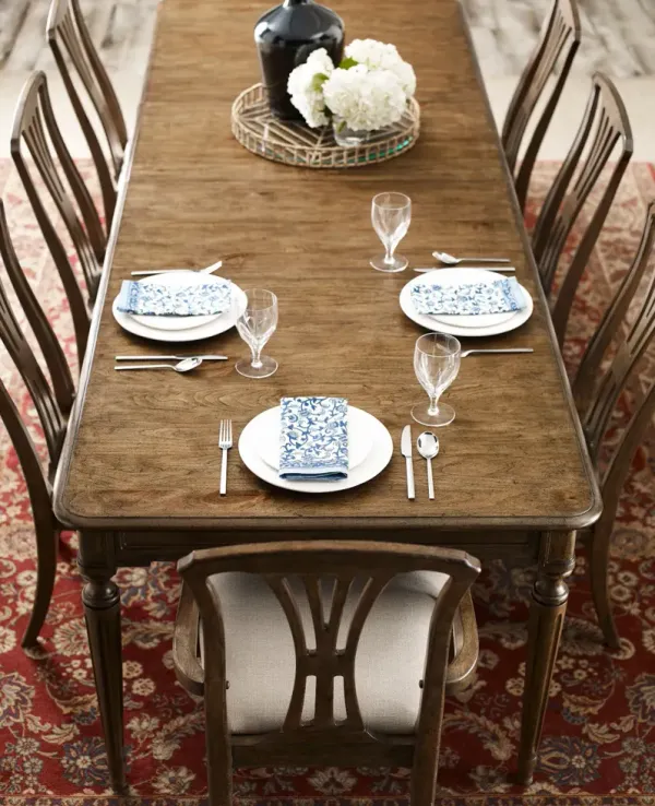 Genevive Dining Table With 4 Side Chairs And 2 Arm Chairs