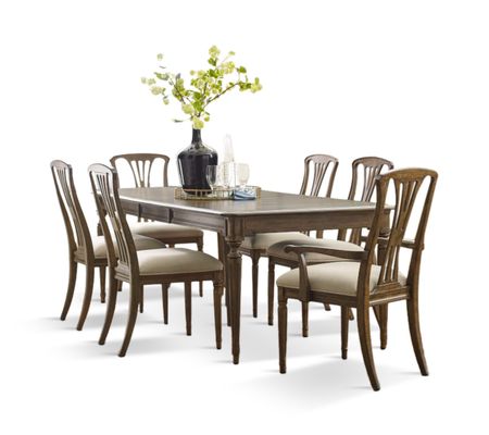 Genevive Dining Table With 4 Side Chairs And 2 Arm Chairs