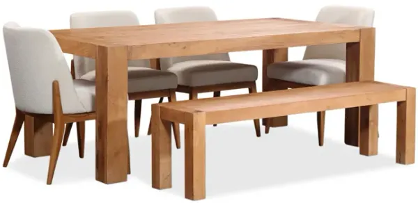 Osuna Dining Table With 4 Side Chairs And Bench