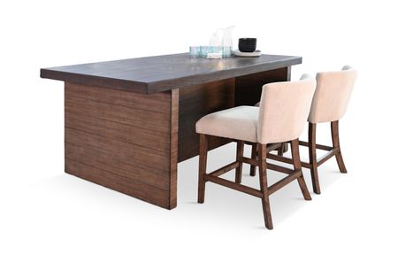 Boise Counter Bar With 4 Corduroy Counter Stools