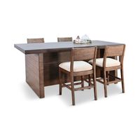 Boise Counter Bar With 4 Wood Back Stools