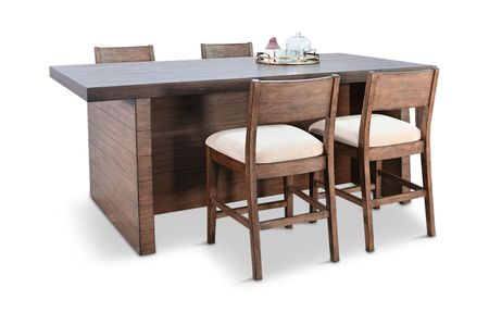 Boise Counter Bar With 4 Wood Back Stools