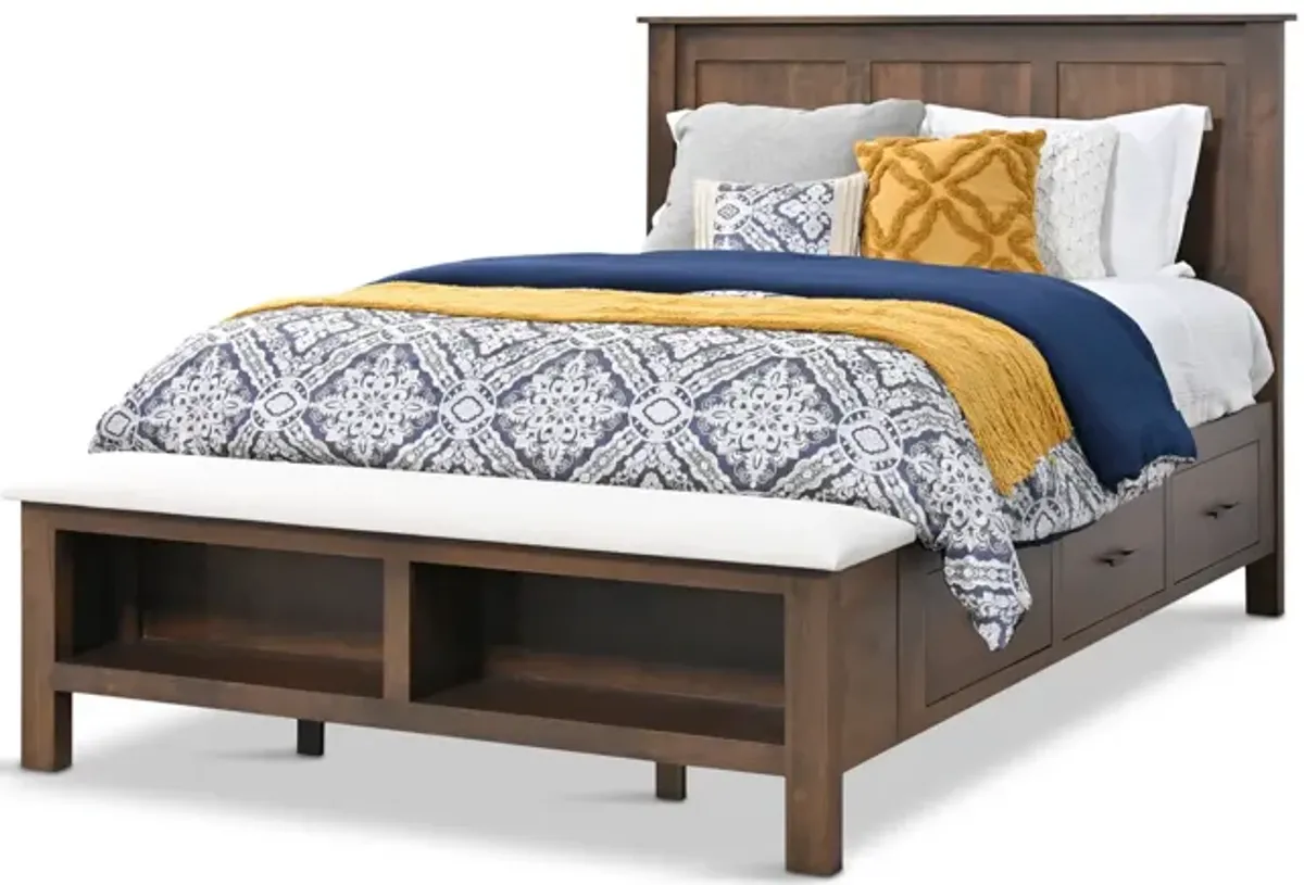 Williamsport Storage Bed With Upholstered Footboard Bench