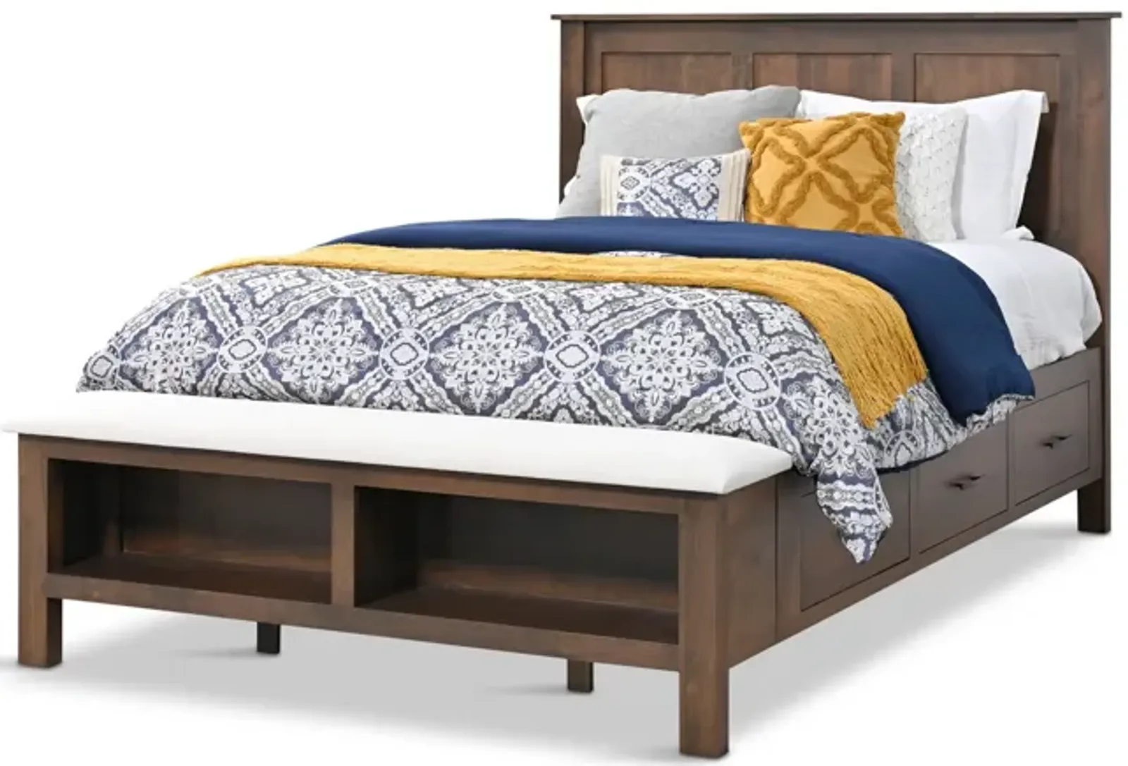 Williamsport Storage Bed With Upholstered Footboard Bench